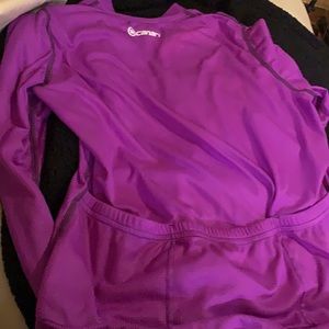 Canari Cycling Jersey Long‎ Sleeve Zip Purple